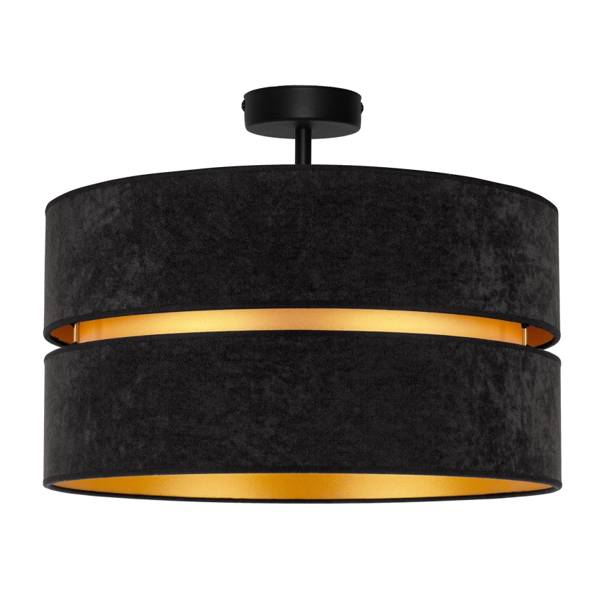 Duolla - Lámpara de techo DUO 1xE27/15W/230V diá. 40 cm negro/dorado