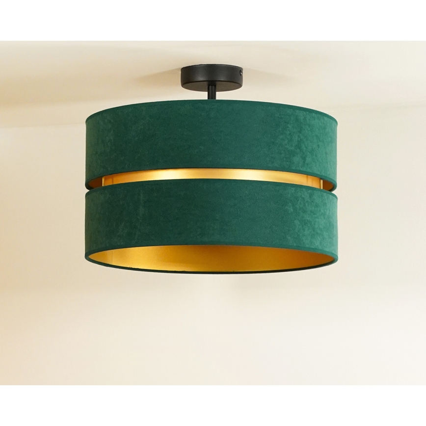 Duolla - Lámpara de techo DUO 1xE27/15W/230V diá. 40 cm verde/dorado