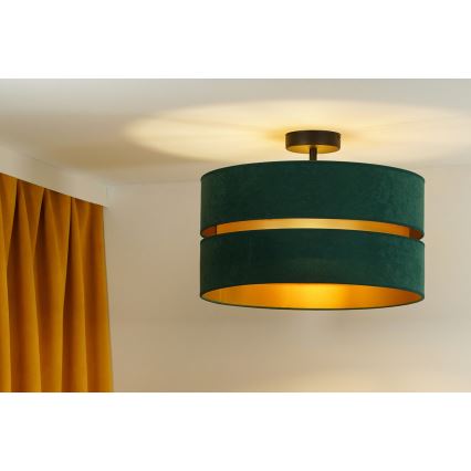 Duolla - Lámpara de techo DUO 1xE27/15W/230V diá. 40 cm verde/dorado
