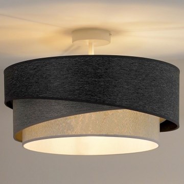 Duolla - Lámpara de techo KOBO 1xE27/15W/230V diá. 45 cm gris/blanco