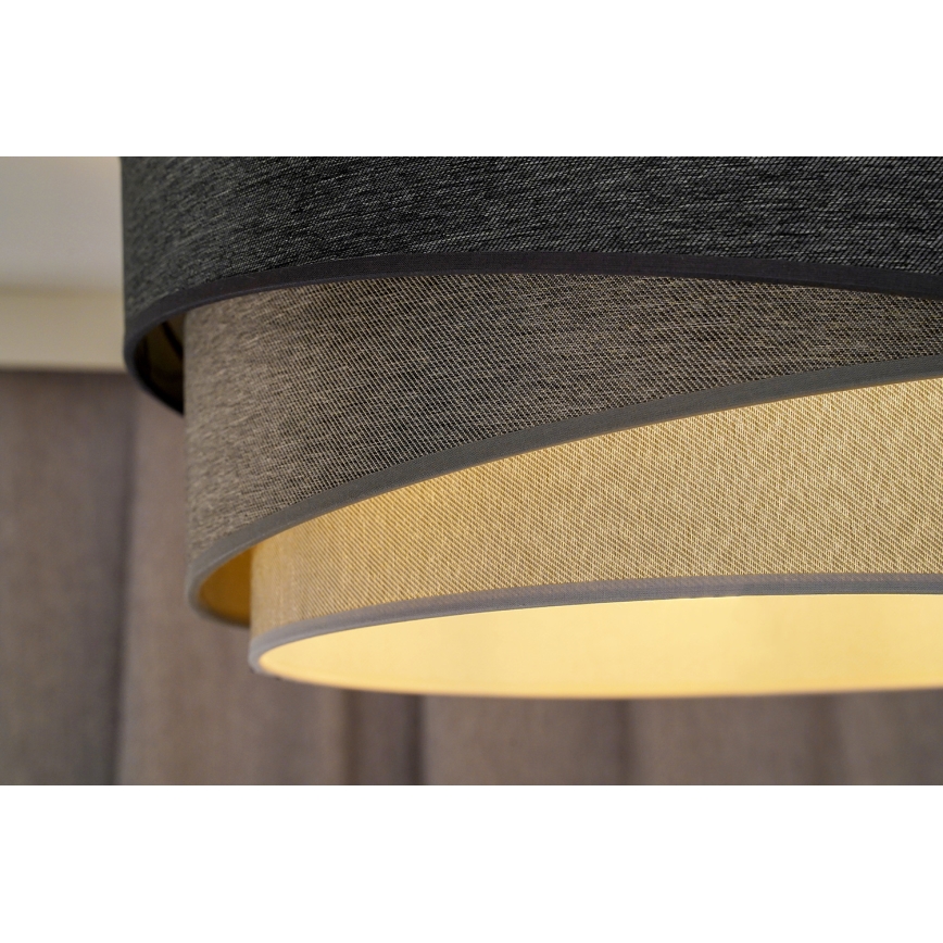 Duolla - Lámpara de techo KOBO 1xE27/15W/230V diá. 45 cm gris/blanco