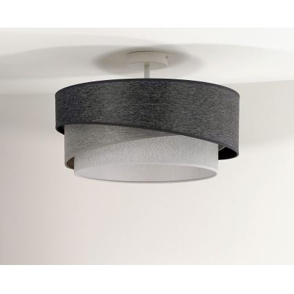 Duolla - Lámpara de techo KOBO 1xE27/15W/230V diá. 45 cm gris/blanco