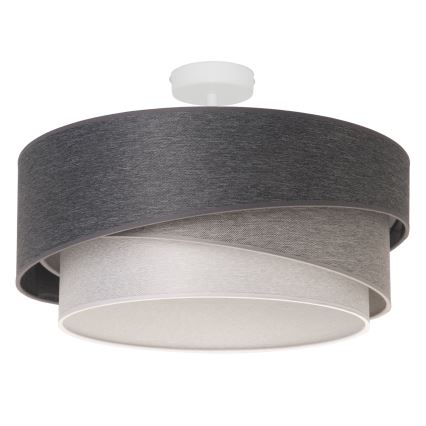 Duolla - Lámpara de techo KOBO 1xE27/15W/230V diá. 45 cm gris/blanco