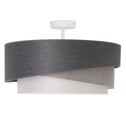 Duolla - Lámpara de techo KOBO 1xE27/15W/230V diá. 45 cm gris/blanco