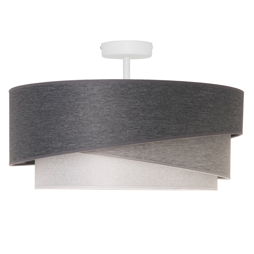 Duolla - Lámpara de techo KOBO 1xE27/15W/230V diá. 45 cm gris/blanco