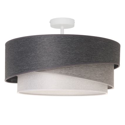 Duolla - Lámpara de techo KOBO 1xE27/15W/230V diá. 45 cm gris/blanco