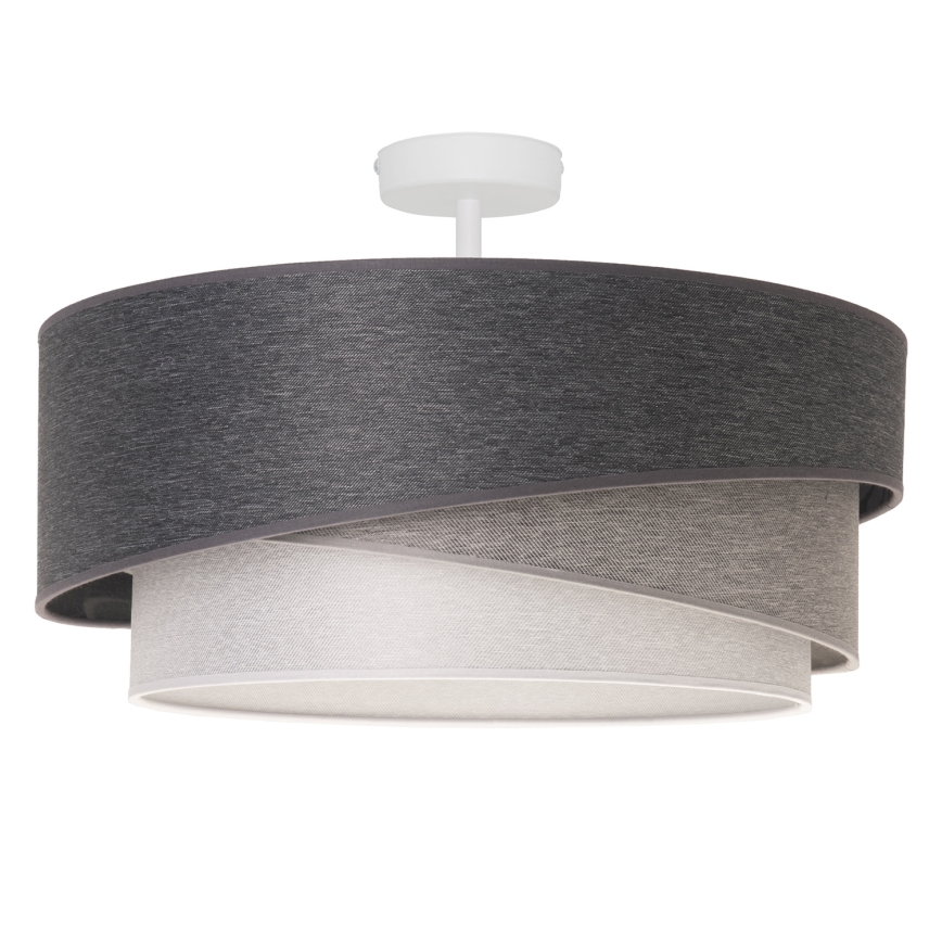 Duolla - Lámpara de techo KOBO 1xE27/15W/230V diá. 45 cm gris/blanco