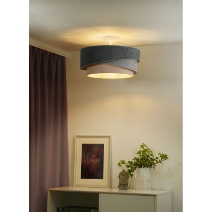 Duolla - Lámpara de techo KOBO ECO RECYCLING 1xE27/15W/230V diá. 45 cm verde/gris/color crema