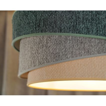 Duolla - Lámpara de techo KOBO ECO RECYCLING 1xE27/15W/230V diá. 45 cm verde/gris/color crema