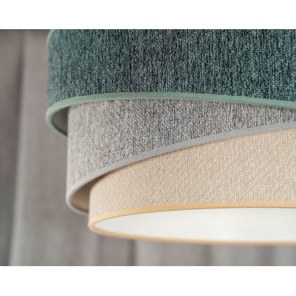 Duolla - Lámpara de techo KOBO ECO RECYCLING 1xE27/15W/230V diá. 45 cm verde/gris/color crema