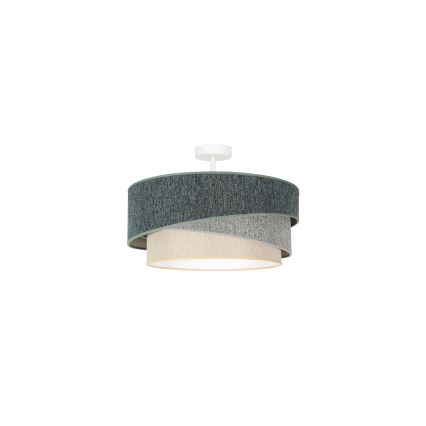 Duolla - Lámpara de techo KOBO ECO RECYCLING 1xE27/15W/230V diá. 45 cm verde/gris/color crema