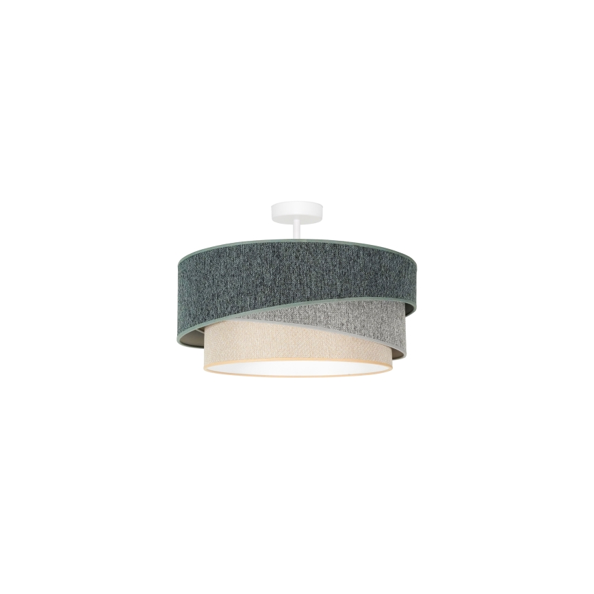 Duolla - Lámpara de techo KOBO ECO RECYCLING 1xE27/15W/230V diá. 45 cm verde/gris/color crema