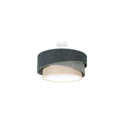 Duolla - Lámpara de techo KOBO ECO RECYCLING 1xE27/15W/230V diá. 45 cm verde/gris/color crema