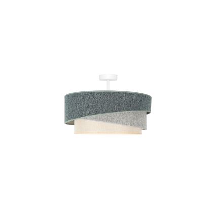 Duolla - Lámpara de techo KOBO ECO RECYCLING 1xE27/15W/230V diá. 45 cm verde/gris/color crema