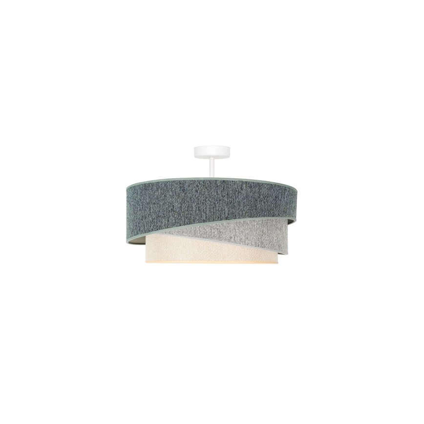 Duolla - Lámpara de techo KOBO ECO RECYCLING 1xE27/15W/230V diá. 45 cm verde/gris/color crema