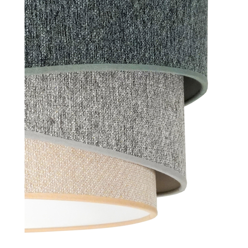 Duolla - Lámpara de techo KOBO ECO RECYCLING 1xE27/15W/230V diá. 45 cm verde/gris/color crema