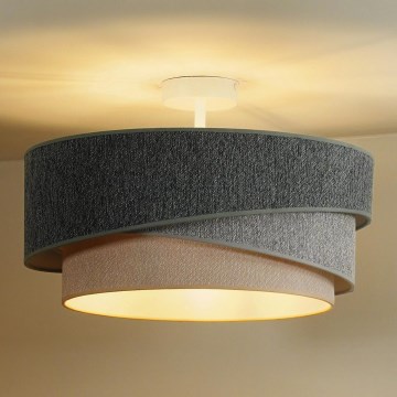 Duolla - Lámpara de techo KOBO ECO RECYCLING 1xE27/15W/230V diá. 45 cm verde/gris/color crema