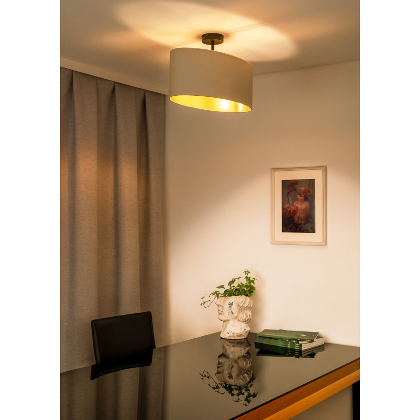 Duolla - Lámpara de techo OVAL VEGAN 1xE27/15W/230V color crema