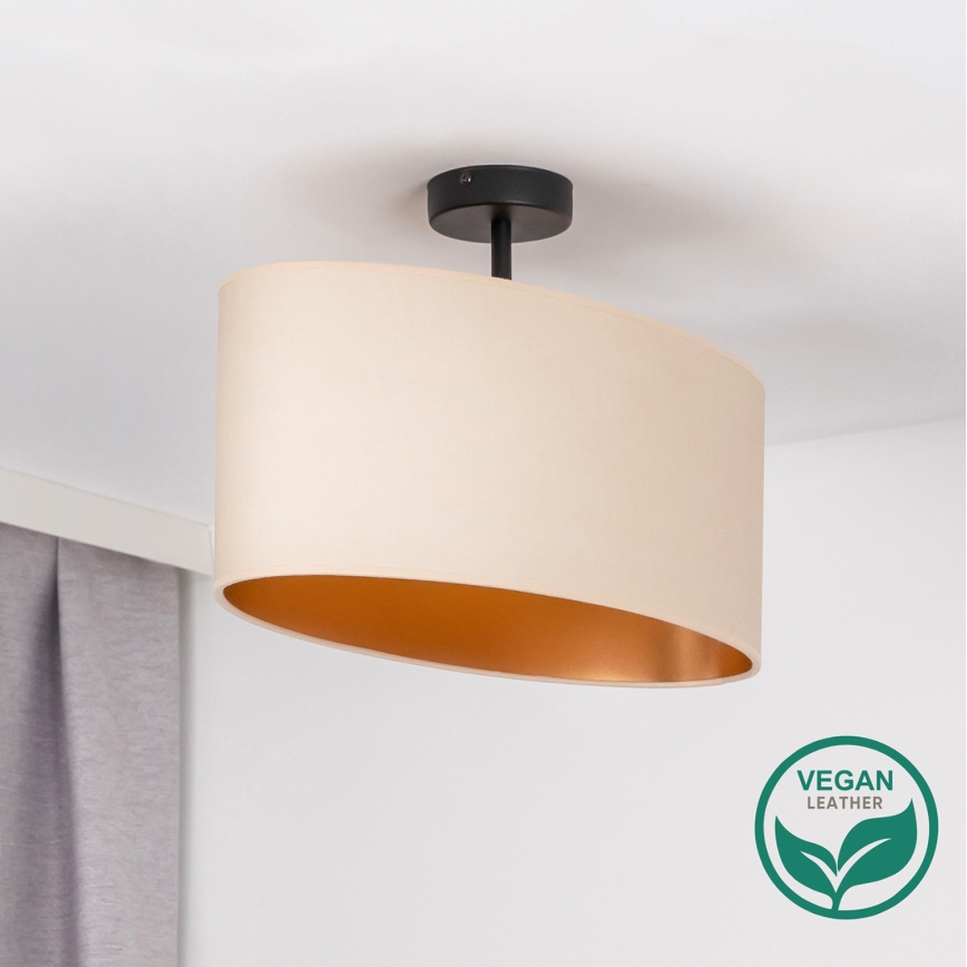 Duolla - Lámpara de techo OVAL VEGAN 1xE27/15W/230V color crema