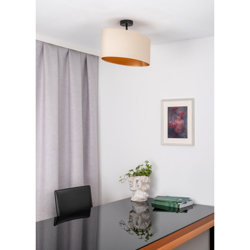 Duolla - Lámpara de techo OVAL VEGAN 1xE27/15W/230V color crema