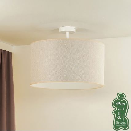 Duolla - Lámpara de techo ROLLER ECO RECYCLING 1xE27/15W/230V diá. 45 cm color crema