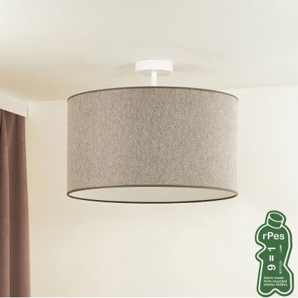 Duolla - Lámpara de techo ROLLER ECO RECYCLING 1xE27/15W/230V diá. 45 cm marrón