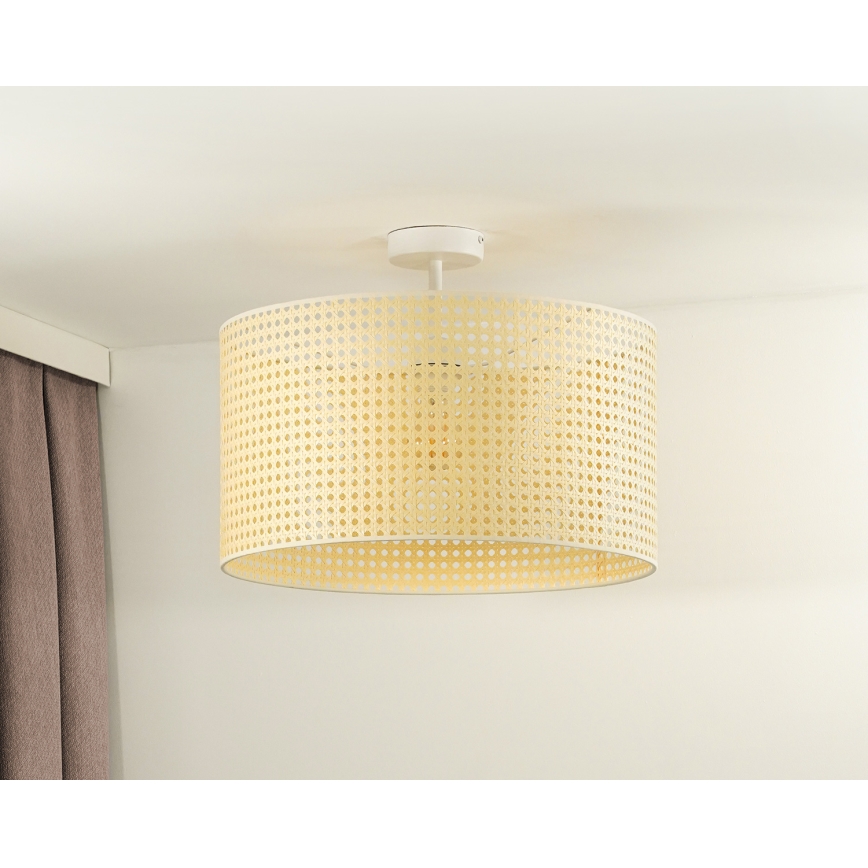 Duolla - Lámpara de techo ROLLER RATTAN 1xE27/15W/230V diá. 45 cm beige