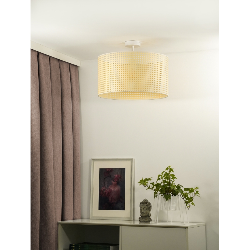 Duolla - Lámpara de techo ROLLER RATTAN 1xE27/15W/230V diá. 45 cm beige