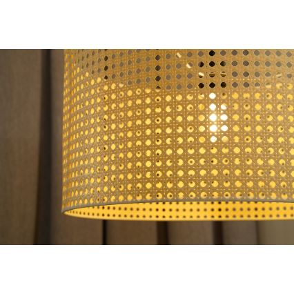 Duolla - Lámpara de techo ROLLER RATTAN 1xE27/15W/230V diá. 45 cm beige