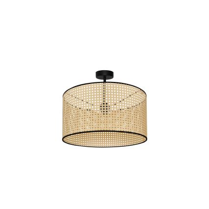 Duolla - Lámpara de techo ROLLER RATTAN 1xE27/15W/230V diá. 45 cm beige/negro