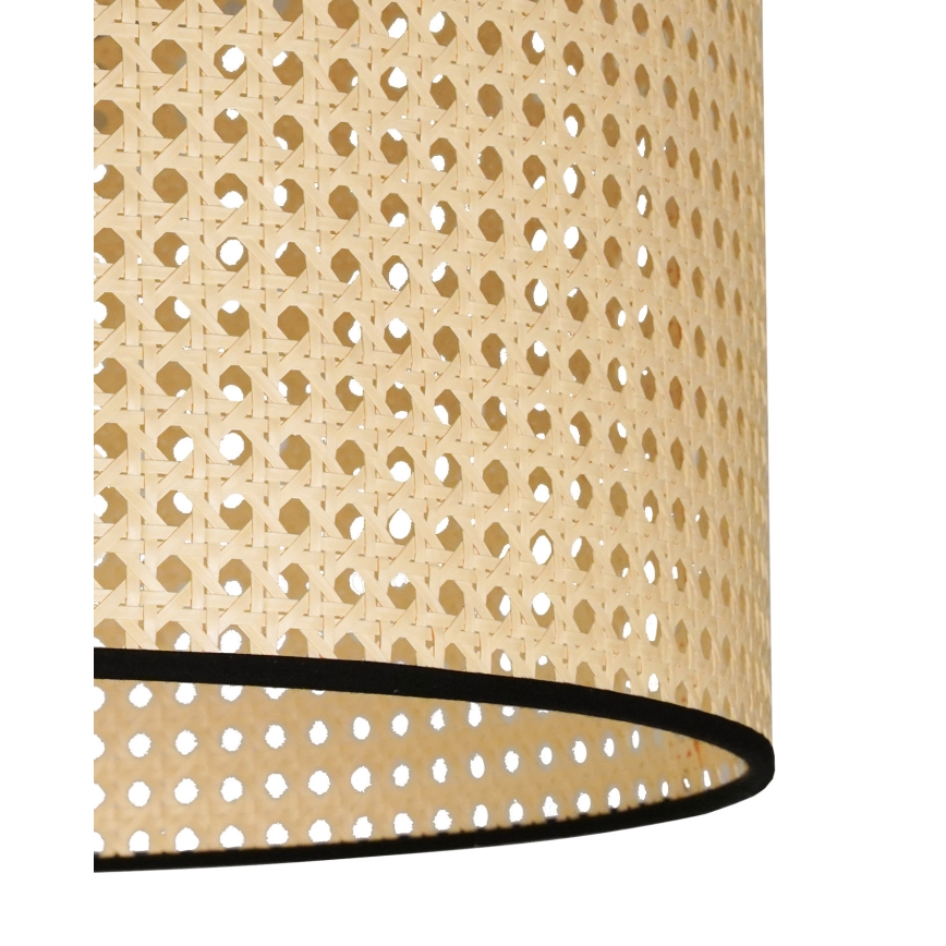 Duolla - Lámpara de techo ROLLER RATTAN 1xE27/15W/230V diá. 45 cm beige/negro