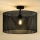 Duolla - Lámpara de techo ROLLER RATTAN 1xE27/15W/230V diá. 45 cm negro