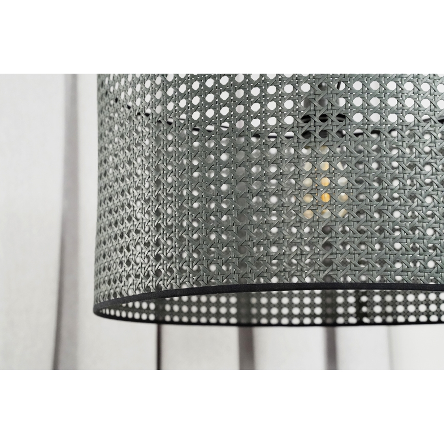 Duolla - Lámpara de techo ROLLER RATTAN 1xE27/15W/230V diá. 45 cm negro