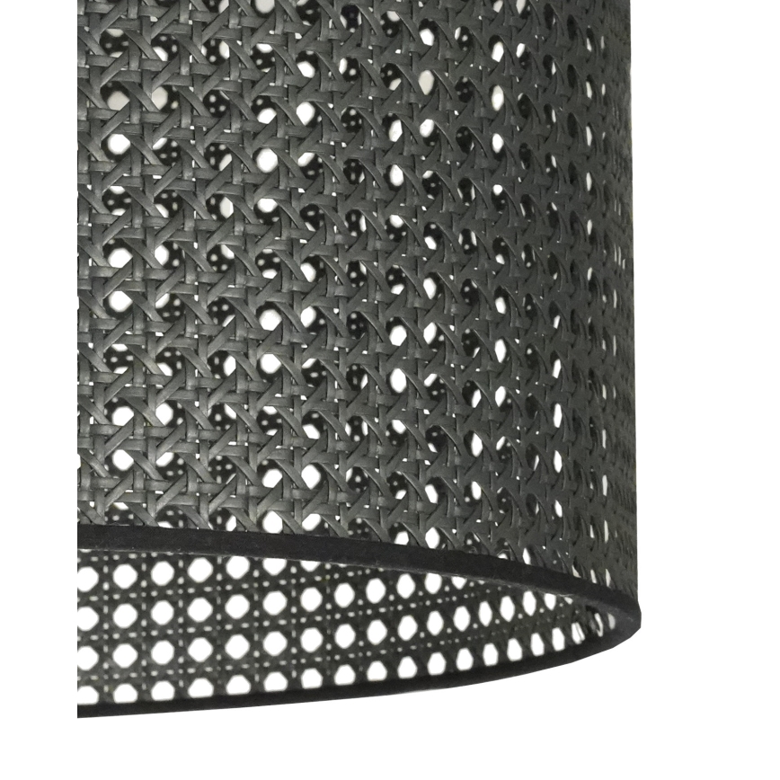 Duolla - Lámpara de techo ROLLER RATTAN 1xE27/15W/230V diá. 45 cm negro