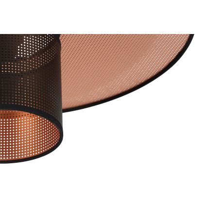 Duolla - Lámpara de techo TOKYO SHINY 1xE27/15W/230V diá. 50 cm negro/cobre