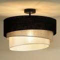Duolla - Lámpara de techo TRIO 1xE27/15W/230V diá. 45 cm negro/gris/blanco
