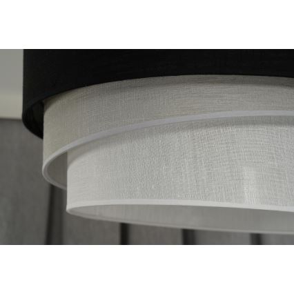 Duolla - Lámpara de techo TRIO 1xE27/15W/230V diá. 45 cm negro/gris/blanco