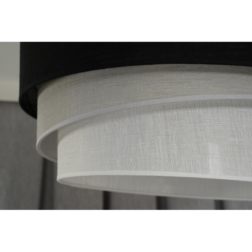 Duolla - Lámpara de techo TRIO 1xE27/15W/230V diá. 45 cm negro/gris/blanco