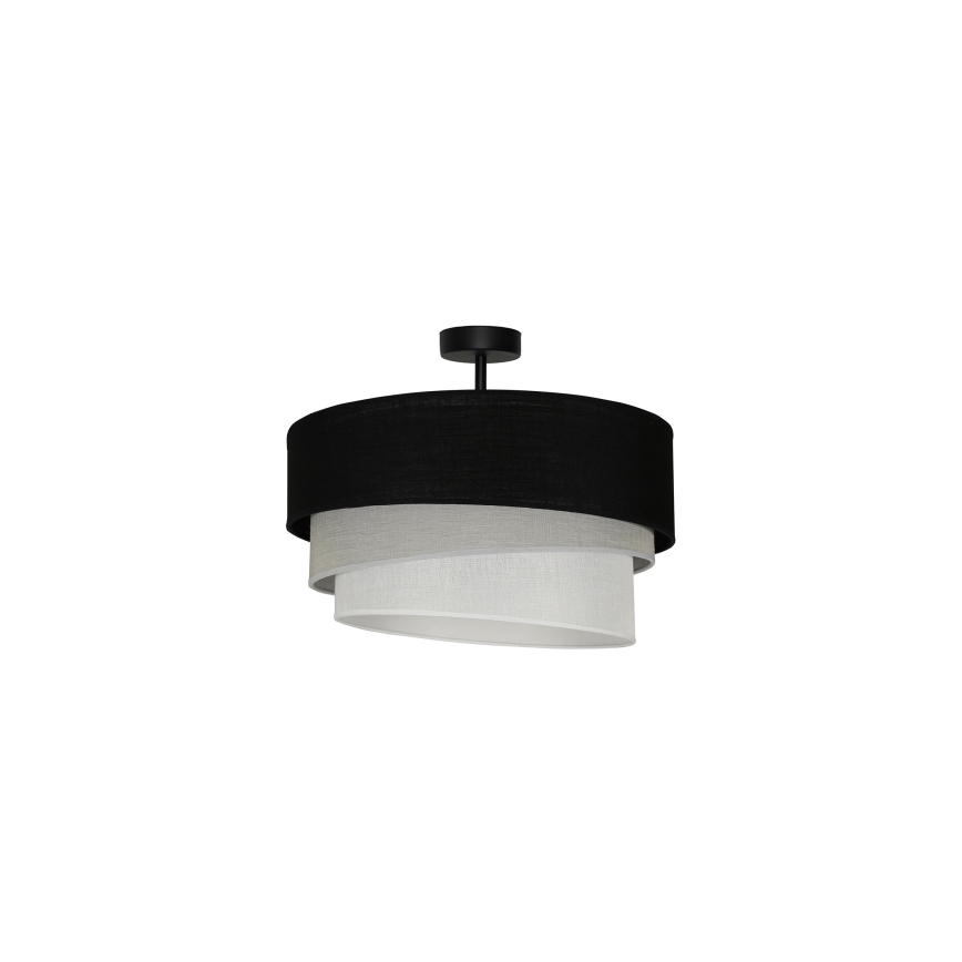 Duolla - Lámpara de techo TRIO 1xE27/15W/230V diá. 45 cm negro/gris/blanco