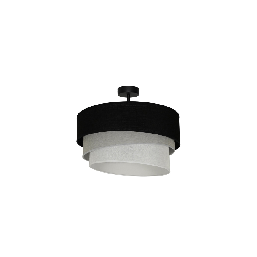 Duolla - Lámpara de techo TRIO 1xE27/15W/230V diá. 45 cm negro/gris/blanco
