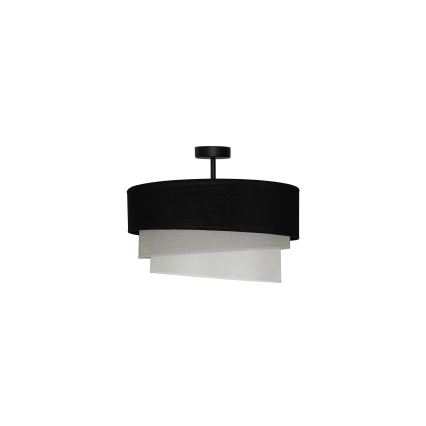 Duolla - Lámpara de techo TRIO 1xE27/15W/230V diá. 45 cm negro/gris/blanco