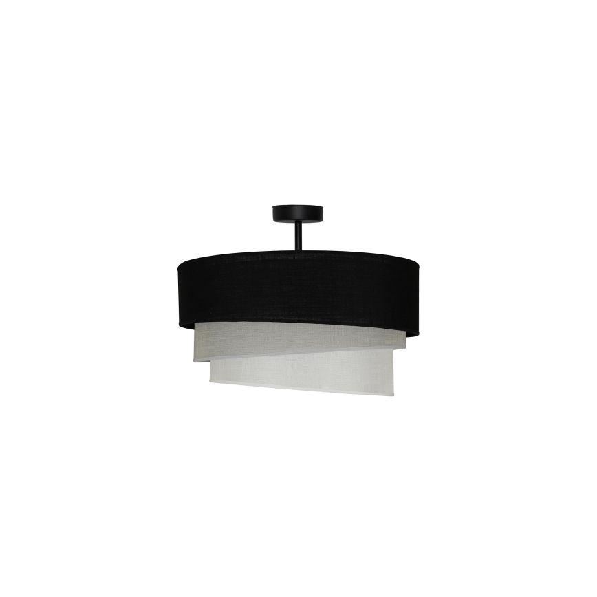 Duolla - Lámpara de techo TRIO 1xE27/15W/230V diá. 45 cm negro/gris/blanco