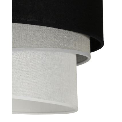 Duolla - Lámpara de techo TRIO 1xE27/15W/230V diá. 45 cm negro/gris/blanco