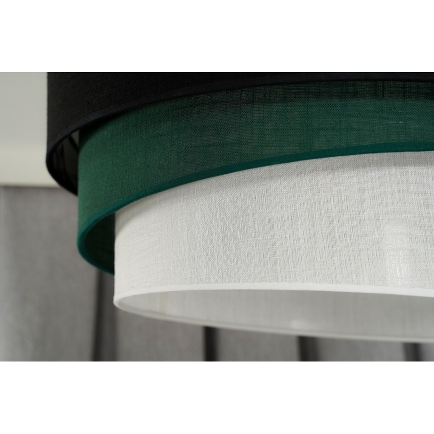 Duolla - Lámpara de techo TRIO 1xE27/15W/230V diá. 45 cm negro/verde/blanco