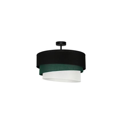 Duolla - Lámpara de techo TRIO 1xE27/15W/230V diá. 45 cm negro/verde/blanco