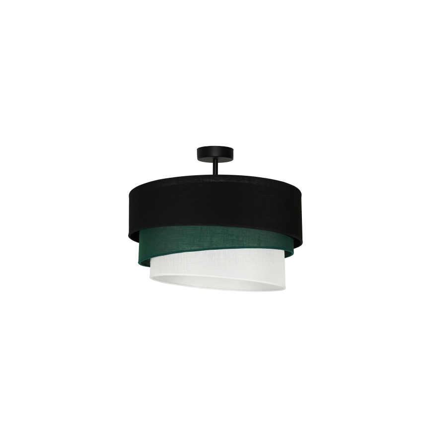 Duolla - Lámpara de techo TRIO 1xE27/15W/230V diá. 45 cm negro/verde/blanco
