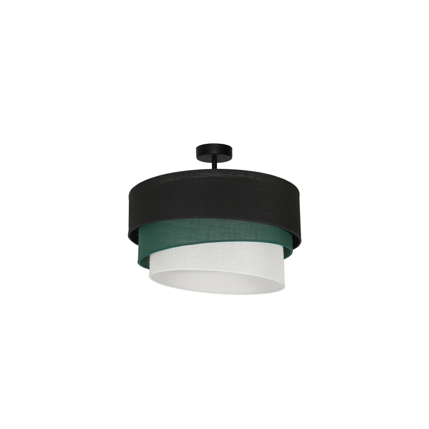 Duolla - Lámpara de techo TRIO 1xE27/15W/230V diá. 45 cm negro/verde/blanco
