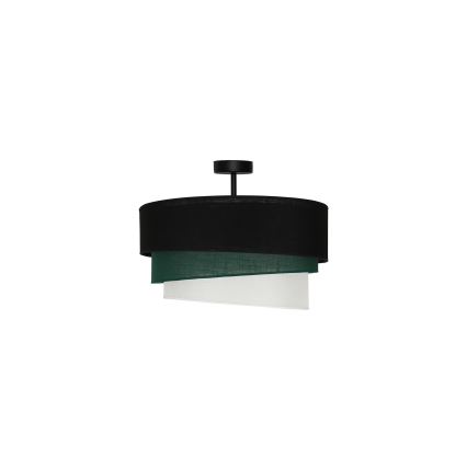Duolla - Lámpara de techo TRIO 1xE27/15W/230V diá. 45 cm negro/verde/blanco