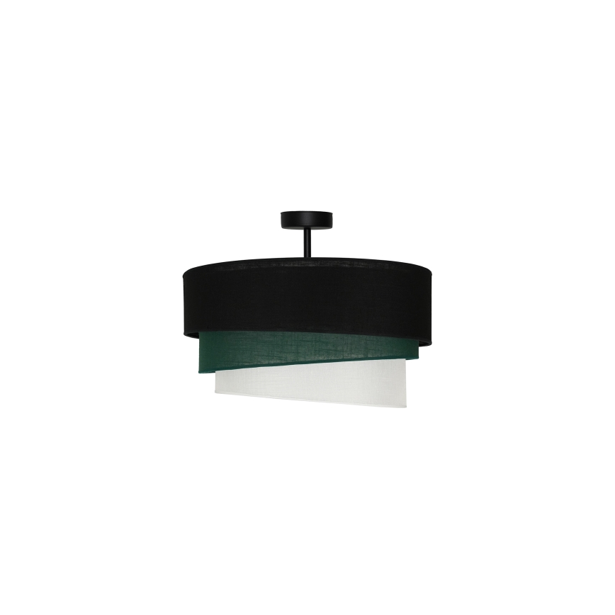 Duolla - Lámpara de techo TRIO 1xE27/15W/230V diá. 45 cm negro/verde/blanco