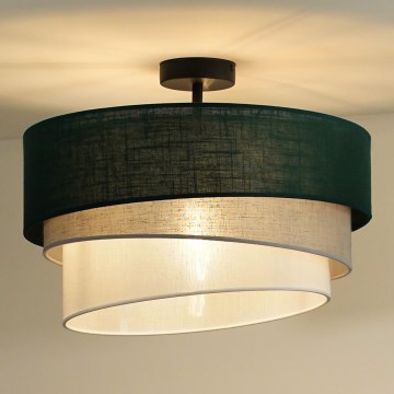 Duolla - Lámpara de techo TRIO 1xE27/15W/230V diá. 45 cm verde/gris/blanco